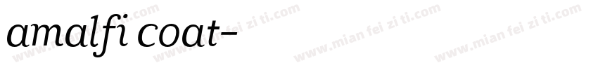 amalfi coat字体转换